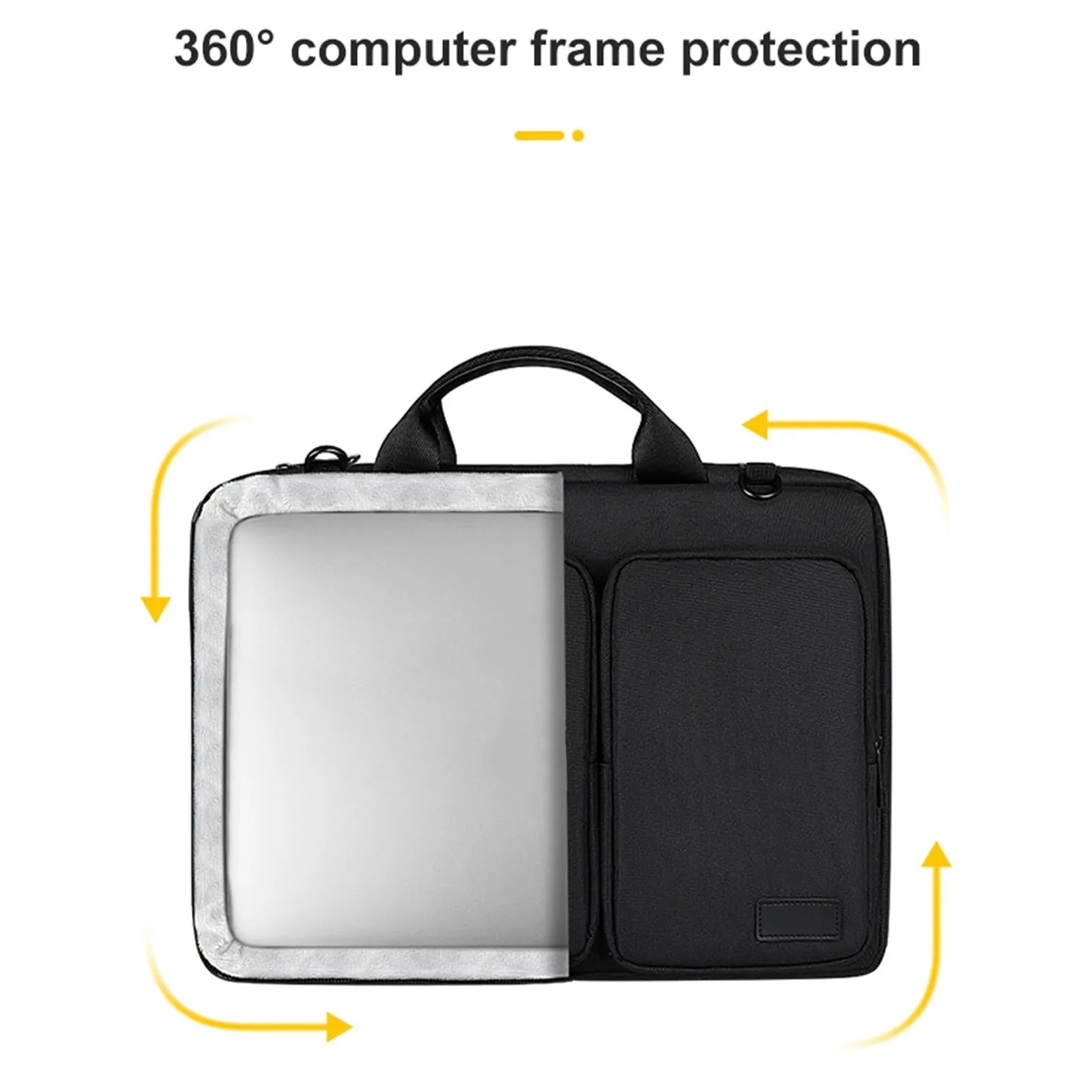 13.3 Inch Detachable Shoulder Laptop Bag - Thickened Polyester