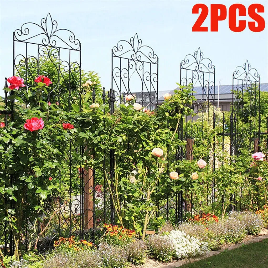 2 Piece Metal Garden Trellis Climbing Aid Outdoor