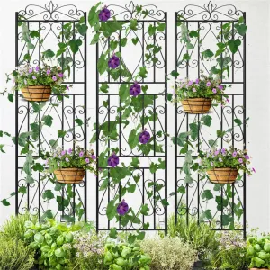 2 Piece Metal Garden Trellis Climbing Aid Outdoor