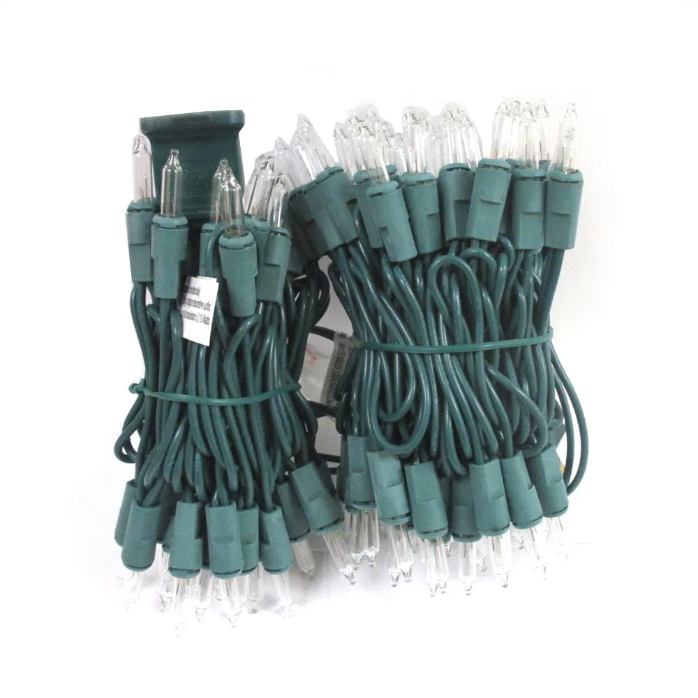 200 Mini Clear Green Wire Christmas Lights Holiday Decoration Indoor Outdoor