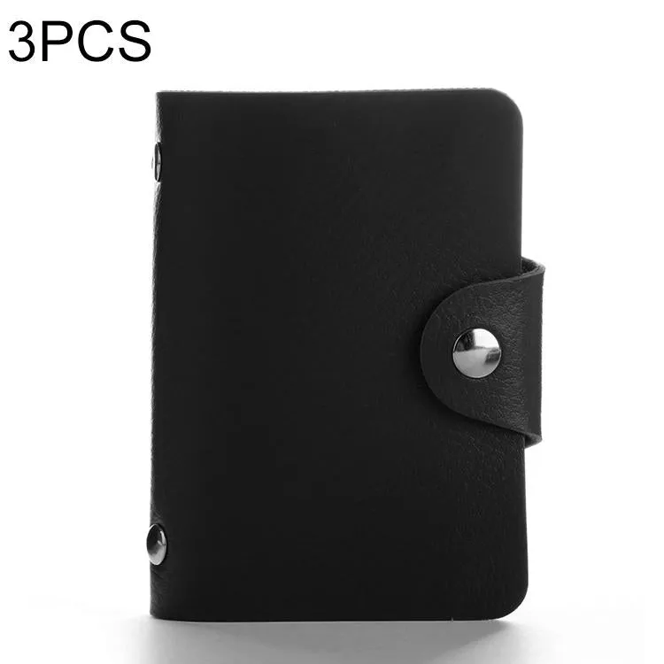 3 Pcs Upgraded Card Bag Transparent Business Card Holder With 12 Slots