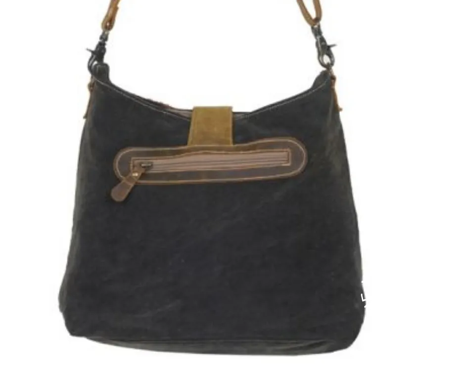 Bounce Back Hair On Leather & Canvas Purse by Myra Bag
