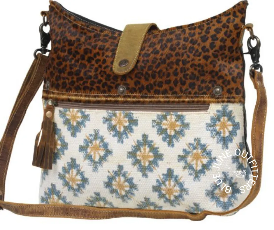 Bounce Back Hair On Leather & Canvas Purse by Myra Bag