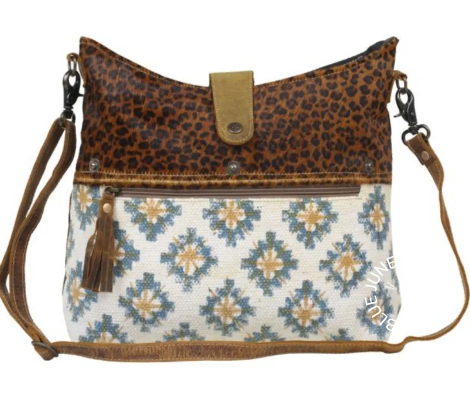Bounce Back Hair On Leather & Canvas Purse by Myra Bag