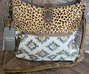 Bounce Back Hair On Leather & Canvas Purse by Myra Bag