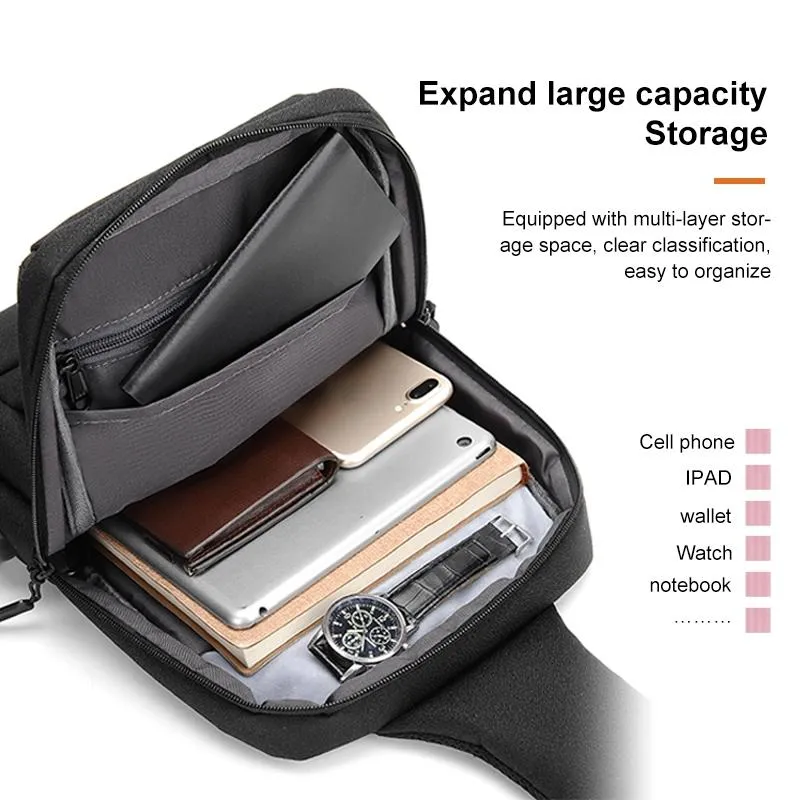 Business Chest Bag Oxford Cloth One Shoulder Crossbody