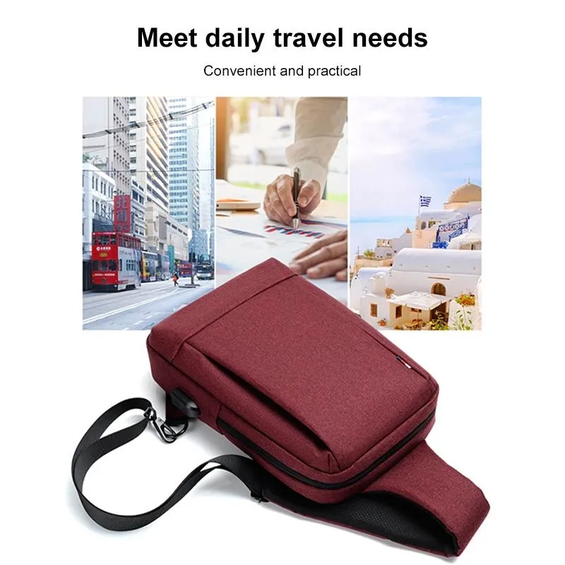 Business Chest Bag Oxford Cloth One Shoulder Crossbody