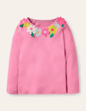 Flutter T-shirt-Pink Lemonade Flowers