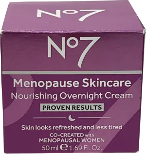 No7 Menopause Skincare Nourishing Overnight Cream 50ml