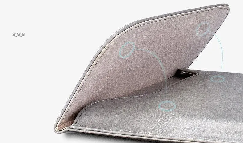 Waterproof Custom PU Leather Slim laptop Bag Sleeve-Brown