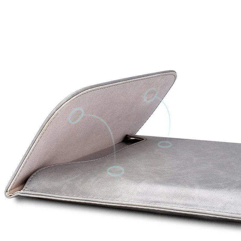 Waterproof Custom PU Leather Slim laptop Bag Sleeve-Brown