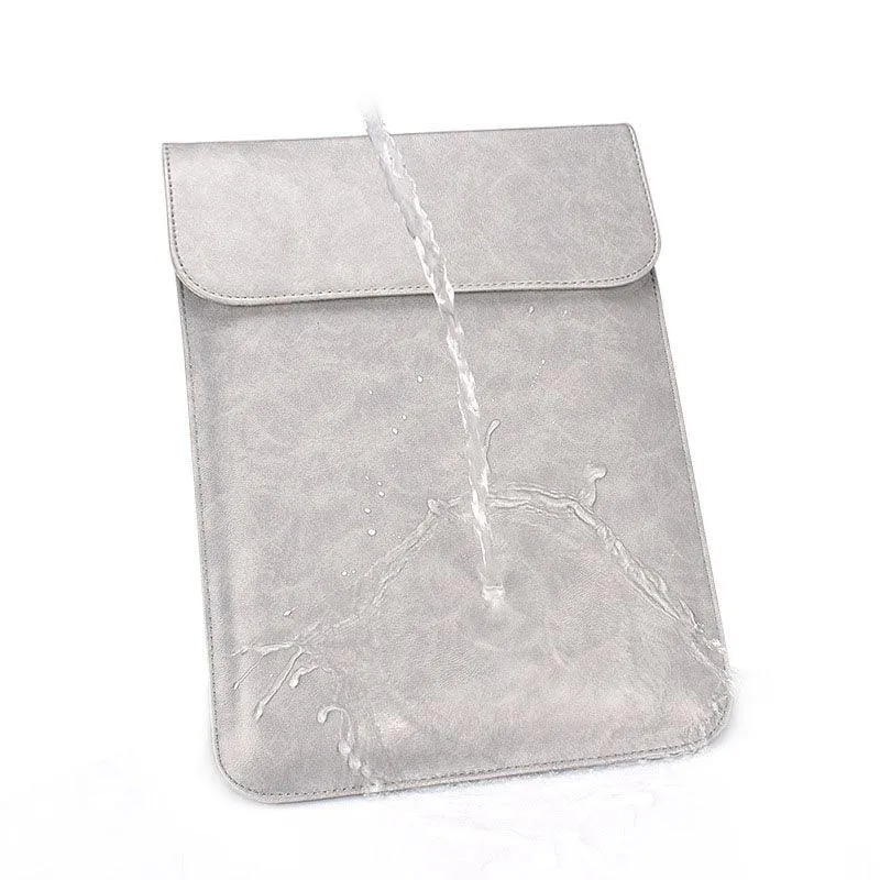 Waterproof Custom PU Leather Slim laptop Bag Sleeve-Brown