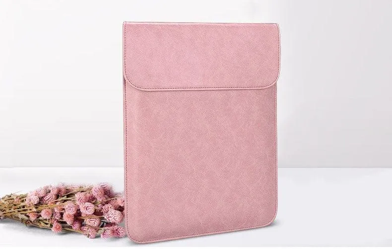 Waterproof Custom PU Leather Slim laptop Bag Sleeve-Brown