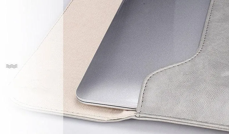 Waterproof Custom PU Leather Slim laptop Bag Sleeve-Brown